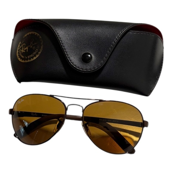 Ray-Ban Men's Aviator Sunglasses RB 3213 Brown